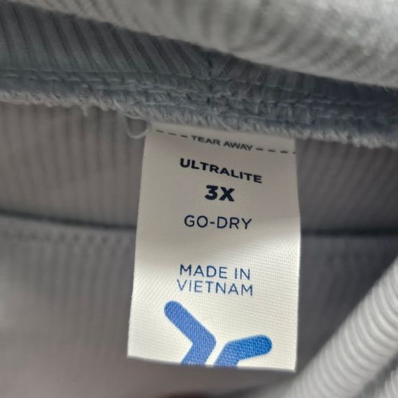 NWT Old Navy Ice Blue Ribbed Long Sleeve Turtleneck Go Dry Activewear Top 3X - Picture 2 of 3